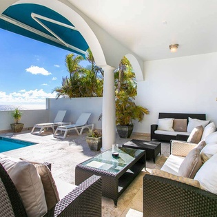 Terrace at PIE FAR, Beachfront/Cupecoy, St. Martin
