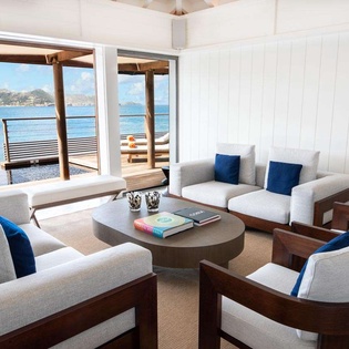 Living Room at WV MAA, Pointe Milou, St. Barthelemy