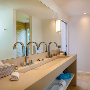 Bathroom at WV AQA, Grand Cul de Sac, St. Barthelemy