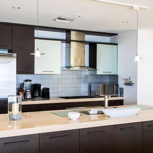 Kitchen at PIE FAR, Beachfront/Cupecoy, St. Martin