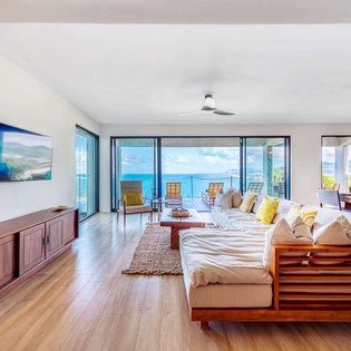 Living Room at PIE AMA, Hillside/Baie Rouge, St. Martin