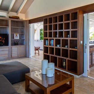 Living Room at WV ZEN, Pointe Milou, St. Barthelemy