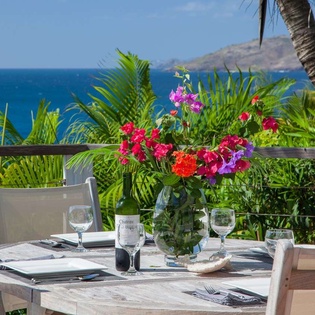 Dining Room at WV JCC, Pointe Milou, St. Barthelemy