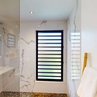 Bathroom at WV FAS, St. Jean, St. Barthelemy