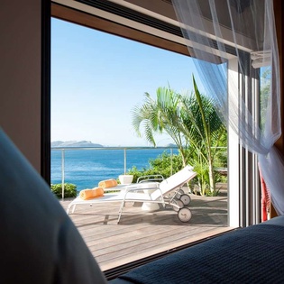 Bedroom at WV IDS, Pointe Milou, St. Barthelemy