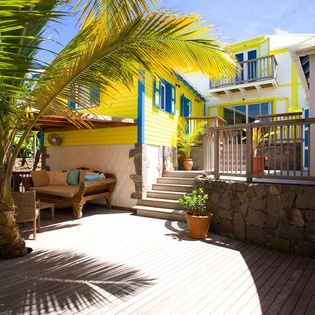 Deck at WV BEA, Marigot Beach, St. Barthelemy