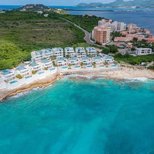 Aerial photo of PIE BDV, Beachfront/Cupecoy, St. Martin