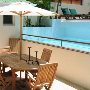 Patio at WV CEC, Marigot, St. Barthelemy