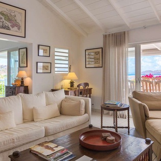 Living Room at WV LUZ, Camaruche, St. Barthelemy