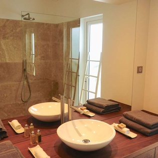 Bathroom at WV ARK, Pointe Milou, St. Barthelemy