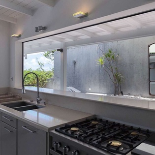 Kitchen at WV RIV, Flamands, St. Barthelemy