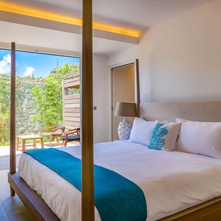 Bedroom at WV AQA, Grand Cul de Sac, St. Barthelemy