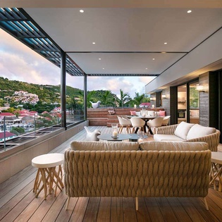 Terrace at WV GUL, Gustavia, St. Barthelemy