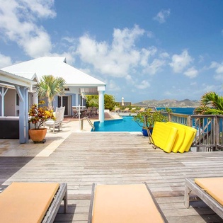 Deck at WV FRE, Pointe Milou, St. Barthelemy