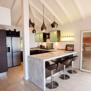 Kitchen at WV VLC, Lurin, St. Barthelemy