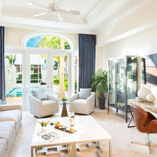 Living Room at TC 6BV, Long Bay Beach, Turks & Caicos