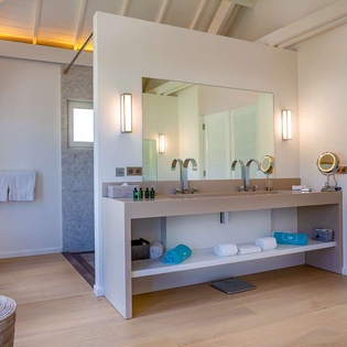 Bathroom at WV AQA, Grand Cul de Sac, St. Barthelemy