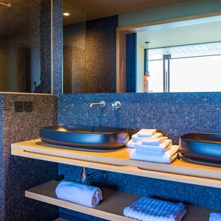 Bathroom at WV BLK, Marigot, St. Barthelemy