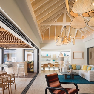 Living Room at WV CTL, Lorient Beach, St. Barthelemy