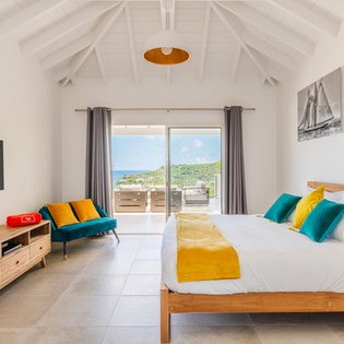 Bedroom at WV VOB, St. Jean, St. Barthelemy
