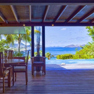 Veranda at WV EKA, Camaruche, St. Barthelemy