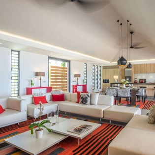Living Room at WV BST, Lurin, St. Barthelemy