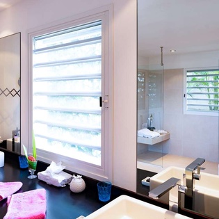 Bathroom at WV SBM, Grand Cul de Sac, St. Barthelemy