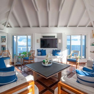 Living Room at WV MOZ, Pointe Milou, St. Barthelemy