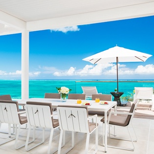 Terrace at TC BEB4, Babalua Beach, Turks & Caicos