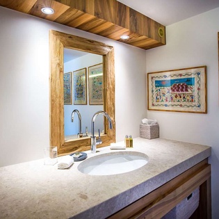 Bathroom at WV YEB, Pointe Milou, St. Barthelemy