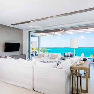 Living Room at TC BEB5, Babalua Beach, Turks & Caicos