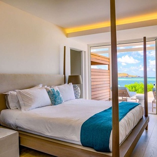 Bedroom at WV AQA, Grand Cul de Sac, St. Barthelemy