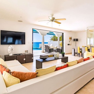 Living Room at PIE FAR, Beachfront/Cupecoy, St. Martin