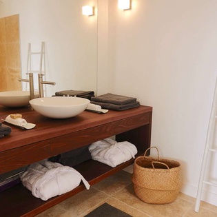 Bathroom at WV ARK, Pointe Milou, St. Barthelemy