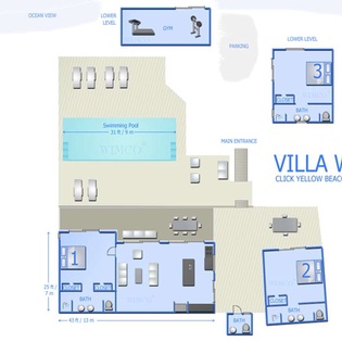 Floorplan of WV ABT, Anse des Cayes, St. Barthelemy