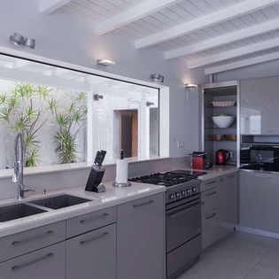 Kitchen at WV RIV, Flamands, St. Barthelemy
