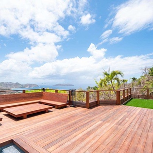Deck at WV JAB, Petite Saline, St. Barthelemy
