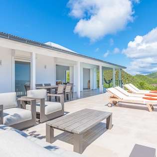 Terrace at WV VOB, St. Jean, St. Barthelemy