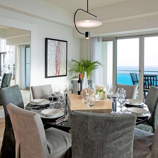 Dining Room at PIE COV, Beachfront/Cupecoy, St. Martin