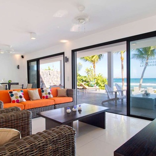 Living Room at WV BAS, Lorient Beach, St. Barthelemy