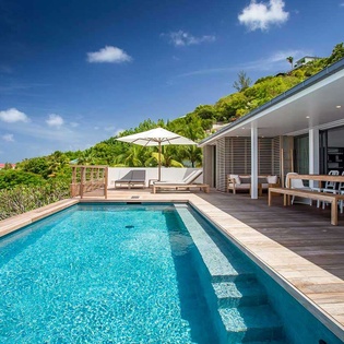 Deck at WV SUM, Pointe Milou, St. Barthelemy