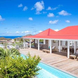 Deck at WV BBA, St. Jean, St. Barthelemy