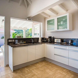 Kitchen at WV NOC, Mont Jean, St. Barthelemy