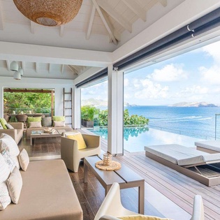 Living Room at WV UPS, Pointe Milou, St. Barthelemy