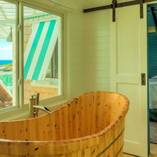 Bathroom at AXA TNM, Elsie Bay, Anguilla