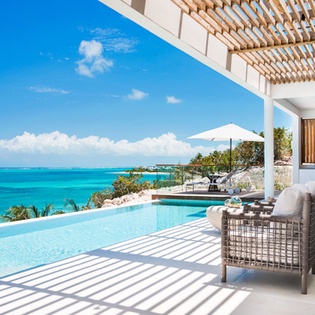 Terrace at TC BEB5, Babalua Beach, Turks & Caicos