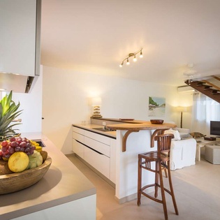 Kitchen at WV BEA, Marigot Beach, St. Barthelemy