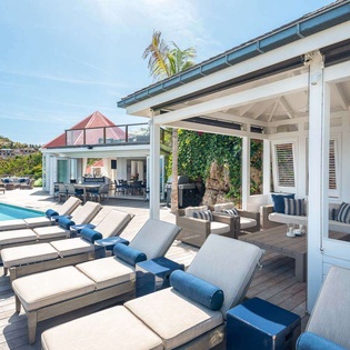 Deck at WV RIG, St. Jean, St. Barthelemy