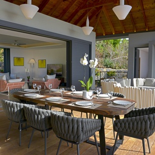 Dining Room at WV EDU, Lurin, St. Barthelemy