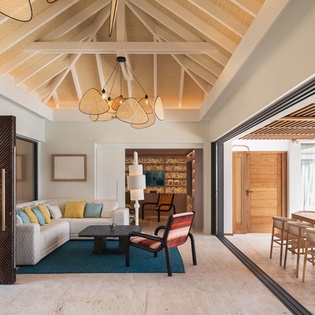 Living Room at WV CTL, Lorient Beach, St. Barthelemy